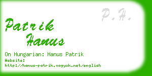 patrik hanus business card